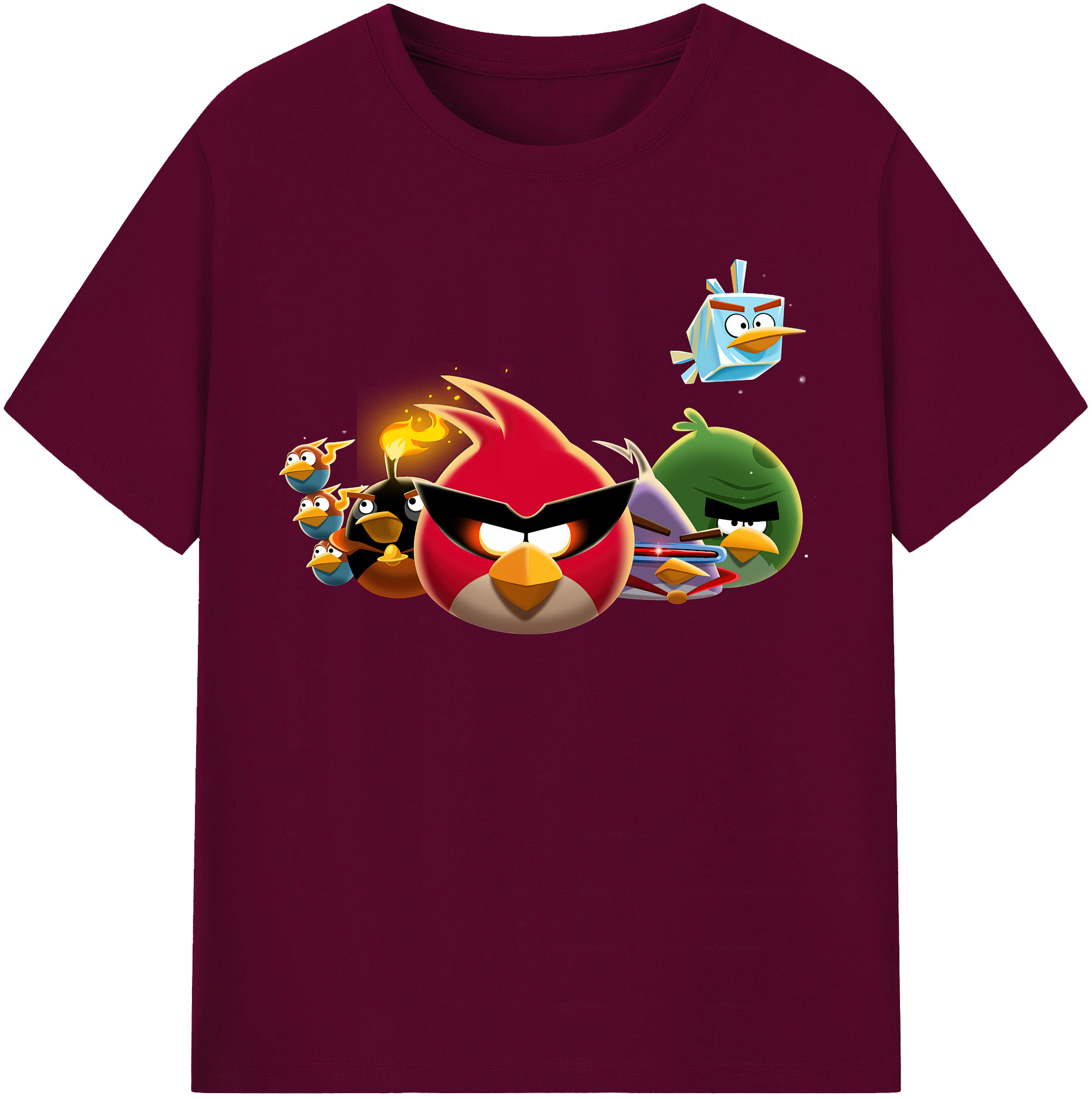 （画像用） Angry Birds アングリーバード レディースカジュアルプリントTシャツ（綿100％）